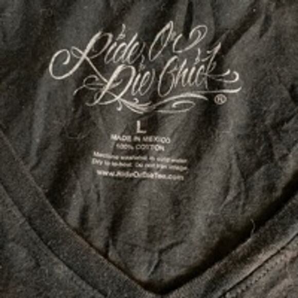 Biker Graphic Tee Frankenstein Bride Gothic Streetwear Black T-Shirt L - Picture 5 of 7